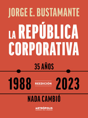 cover image of La república corporativa